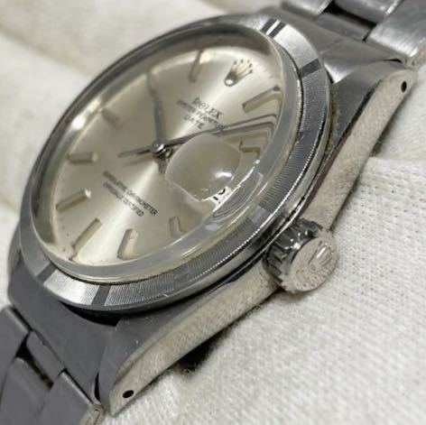 NN0707 154 正規品 稼働品 ROLEX ロレックス オイスターパーペチュアル デイト Ref.1501 2番台 メンズ腕時計 時計 1円スタート_画像3