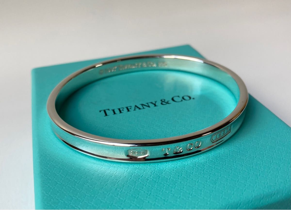 TIFFANY&Co.  ティファニー　1837 ブランドロゴ　シルバーカフ　ナローバングル　Ag925