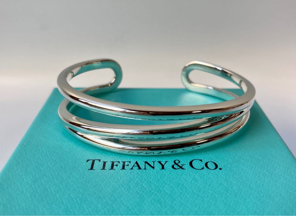 Tiffany＆co.  ティファニー　ダイアゴナル　シルバーカフ　ワイドバングル　ブレスレット　Ag925