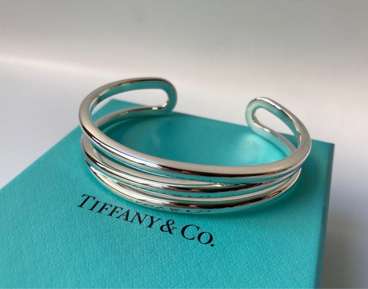 Tiffany＆co.  ティファニー　ダイアゴナル　シルバーカフ　ワイドバングル　ブレスレット　Ag925