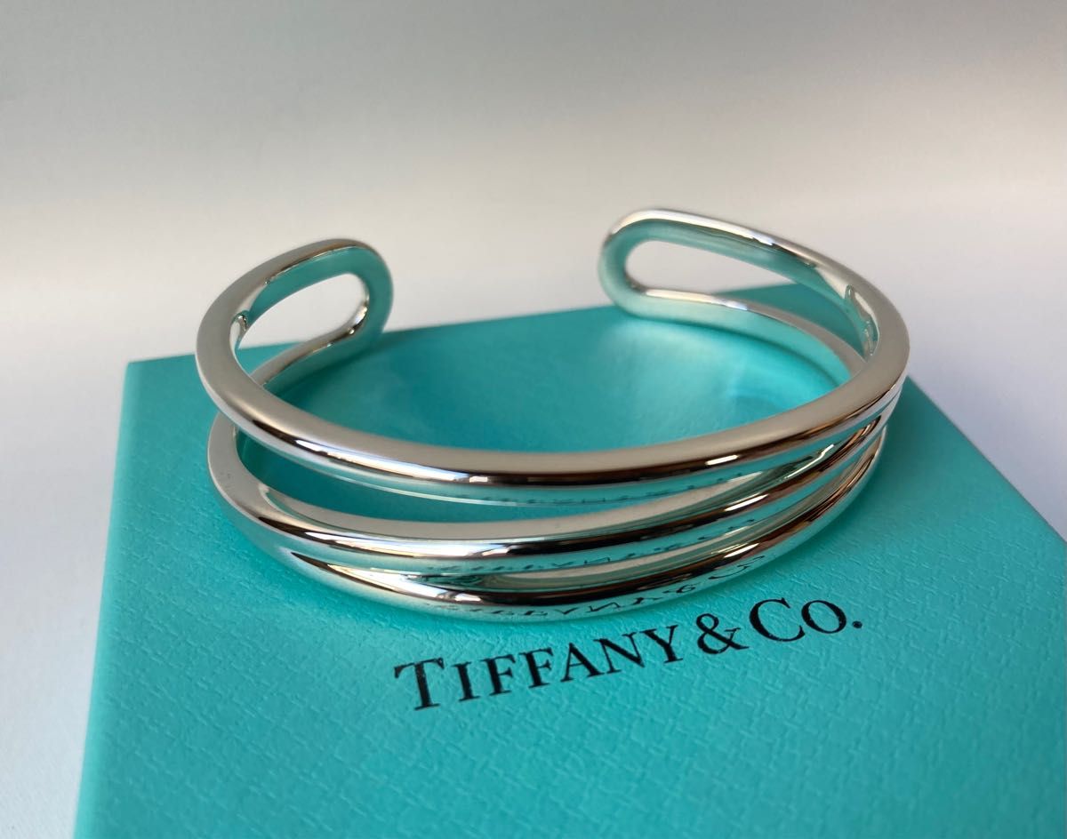 Tiffany＆co.  ティファニー　ダイアゴナル　シルバーカフ　ワイドバングル　ブレスレット　Ag925