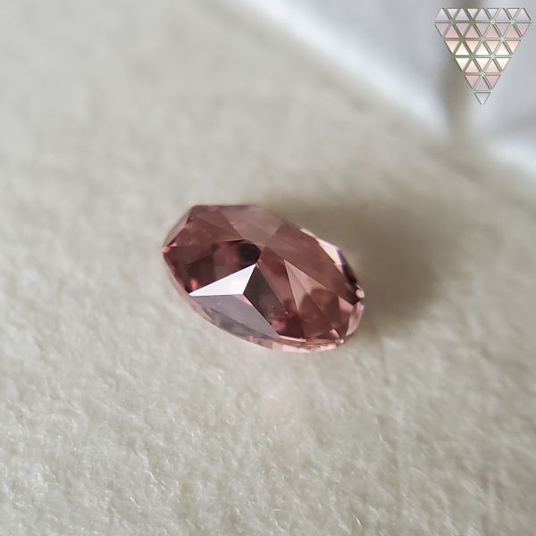 0.084 ct FANCY DEEP PINK SI2 OVAL AGT 天然 ダイヤモンド DIAMOND