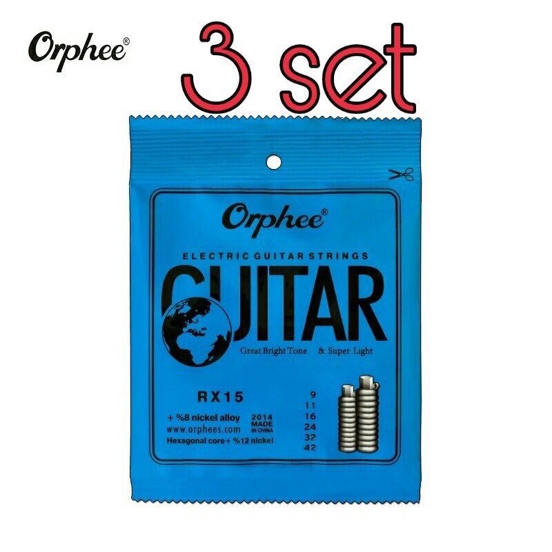 Orphee エレキギター弦 09-42 3セット | gazebogroup.ae