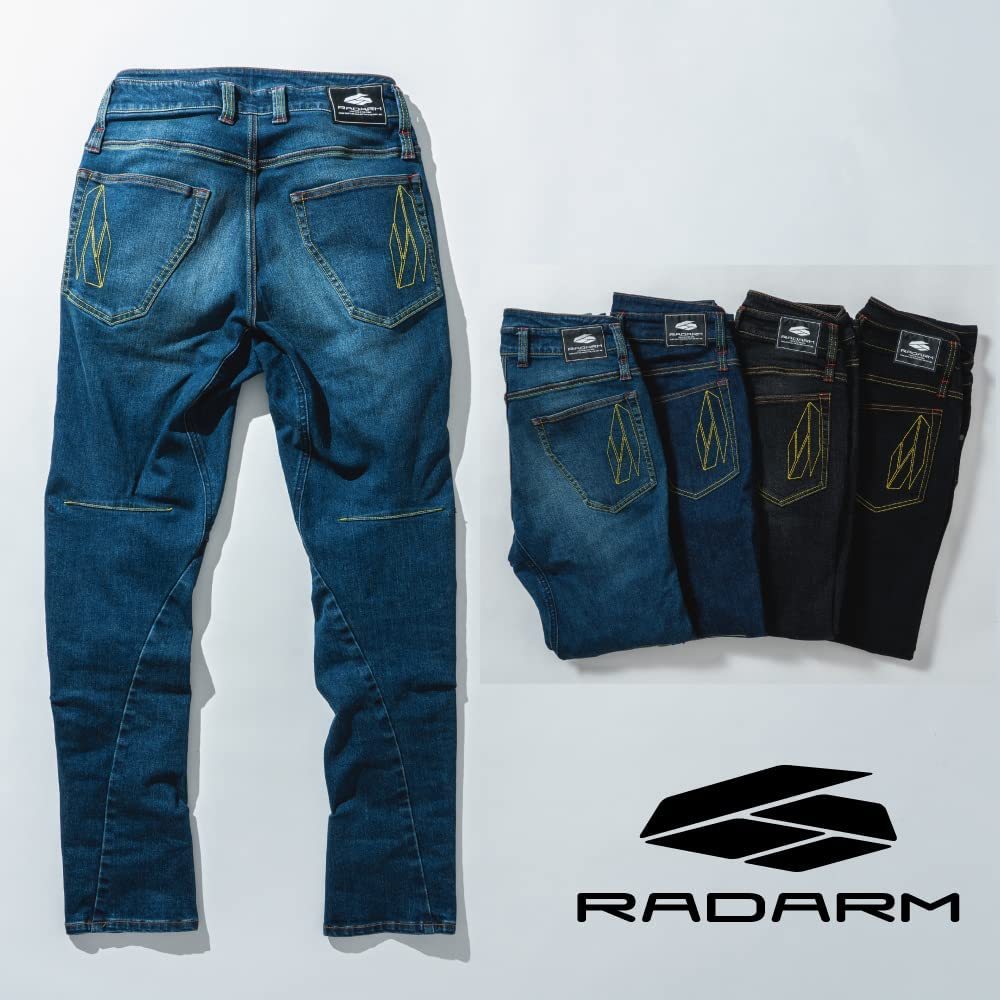 【特典C付】 RADARM(ラダーム) 4XLサイズ RD-901 ライディングジーンズ BLACK 4XL(40インチ) ストレッチ/立体構造/撥水加工 (通年モデル)_画像2