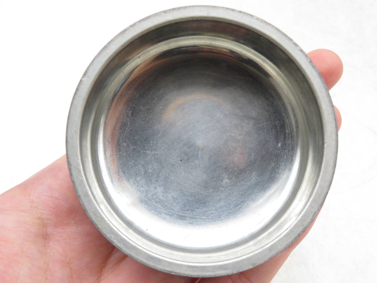 蔵六造 錫製 スズ製 茶壺 茶入れ 茶道具 容器 金属 古物 骨董品