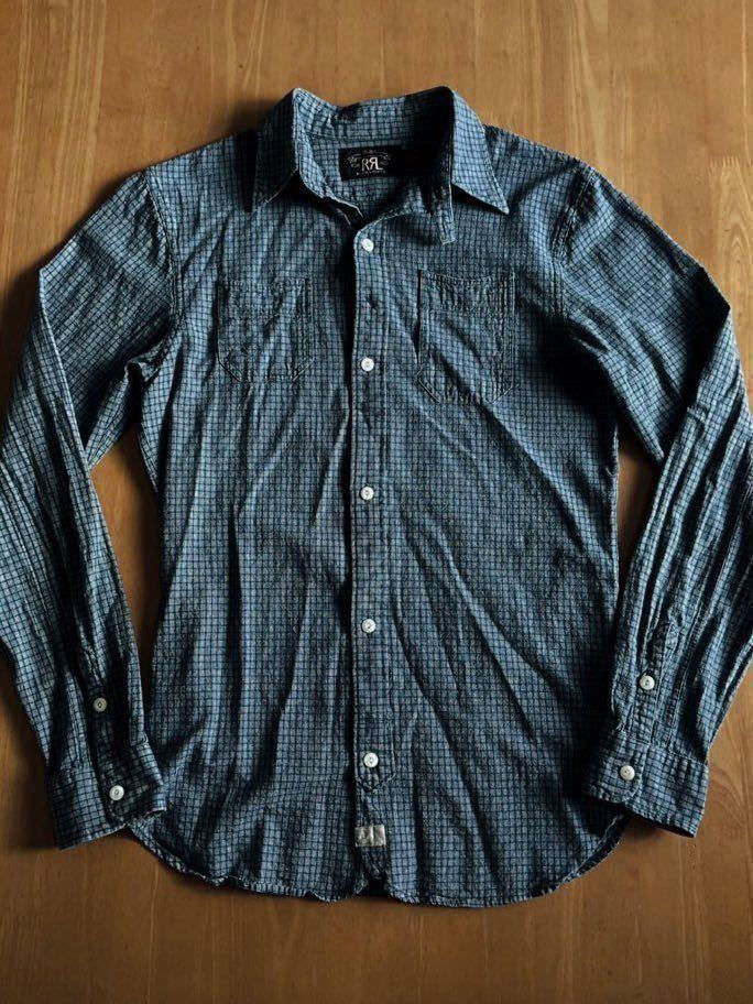 RRL インディゴウーブンワークシャツ M 美しい生地 ラルフローレン