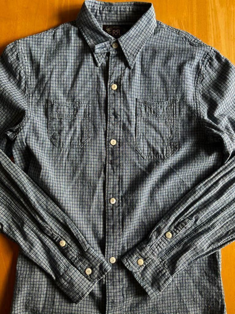 RRL インディゴウーブンワークシャツ M 美しい生地 ラルフローレン