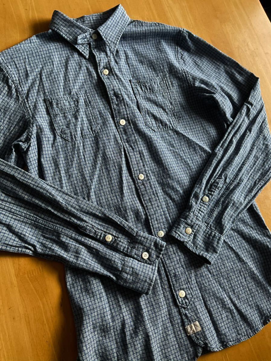 RRL インディゴウーブンワークシャツ M 美しい生地 ラルフローレン