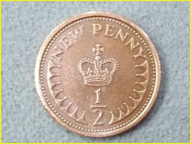 イギリス 1/2ペニー 硬貨/1971年】 英国 NEW PENNY/ハーフペニー