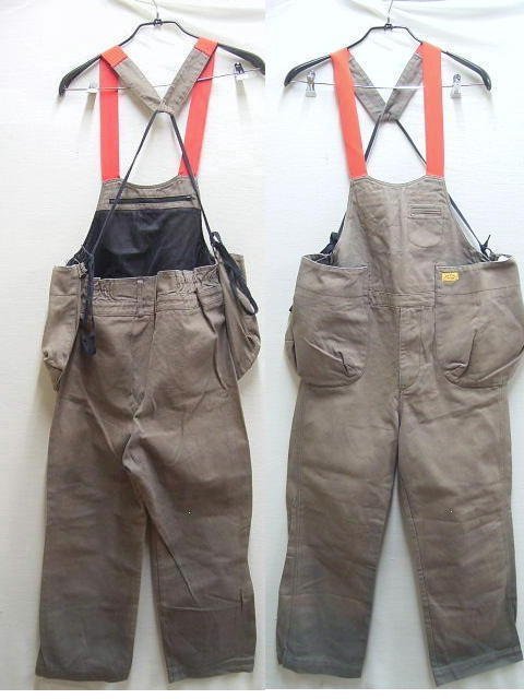 * prompt decision [S]NATAL DESIGN extra-large big pocket overall Brown Duck ground neitaru design pants #R122