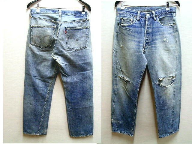 ◇即決[W34]オリジナル 66後期 Levi's 501 77年6月製 ビンテージ 赤耳 セルビッチ デニム パンツ■3164_画像1