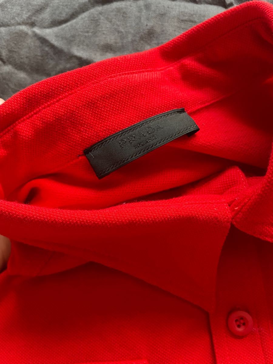 プラダ prada 2010SS 半袖 ポロシャツ レッド スポーツ sport