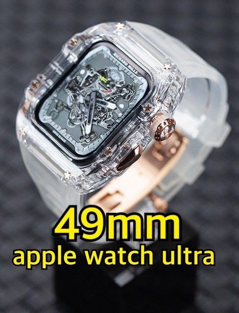 49mm クリアRG apple watch ultra アップルウォッチウルトラ ケース カバー ゴールデンコンセプト 好きに