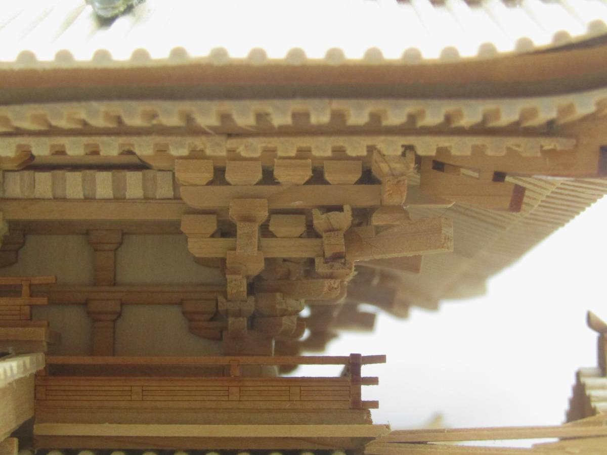 ∋完成品 |木製模型 建築 1/75 平等院 鳳凰堂| お寺 ウッディジョー