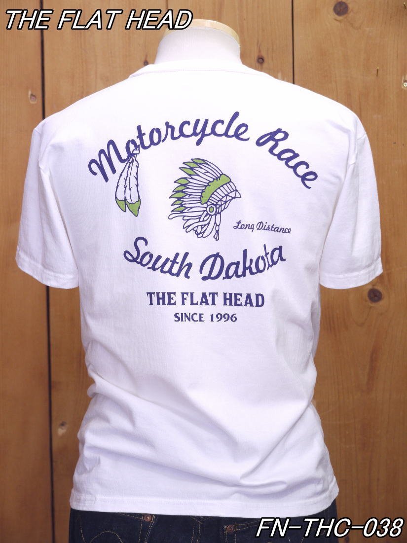 【使い勝手の良い】 Tシャツ 丸胴半袖 DAKOTA SOUTH フラットヘッド 新品 40 theflathead FN-THC-038 ホワイト 文字、ロゴ 【使い勝手の良い】 Tシャツ 丸胴半袖 DAKOTA SOUTH フラットヘッド 新品 40 theflathead FN-THC-038 ホワイト 文字、ロゴ