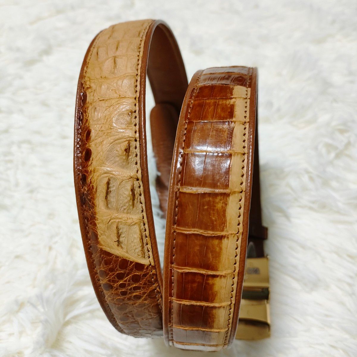 【本皮】クロコダイル genuine crocodile skin 高級ベルト