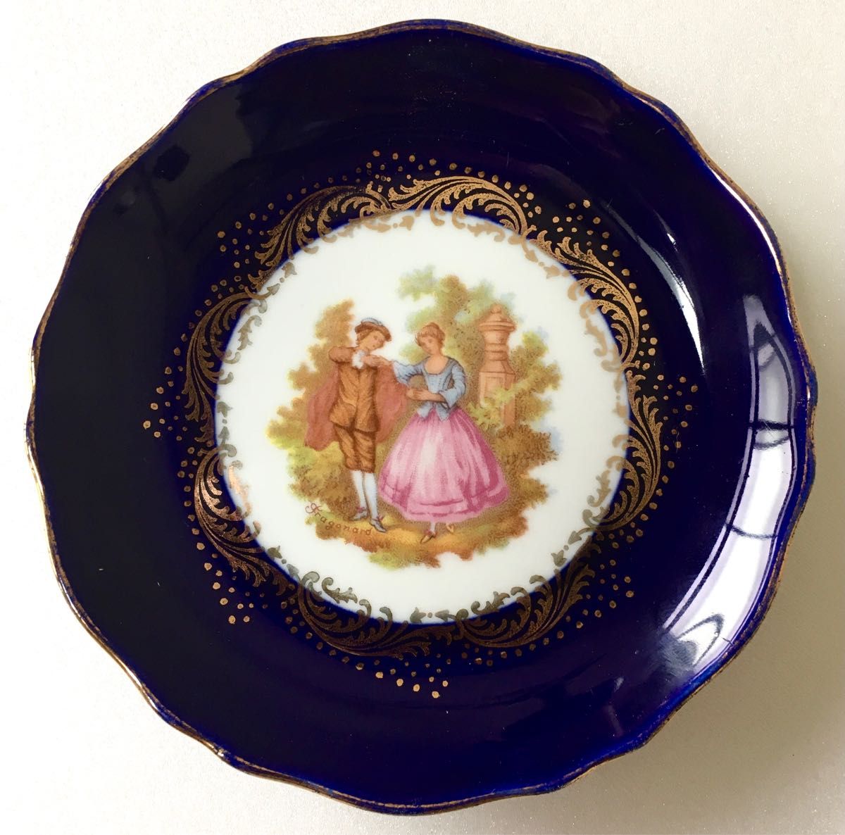 LIMOGES CASTLE 22KGOLD FRANCE  飾り皿