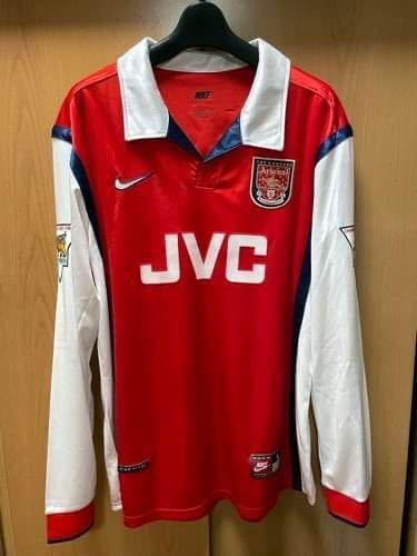 1998 アーセナルFC ユニフォーム ベルカンプ 長袖 | perikanan.sariagri.id
