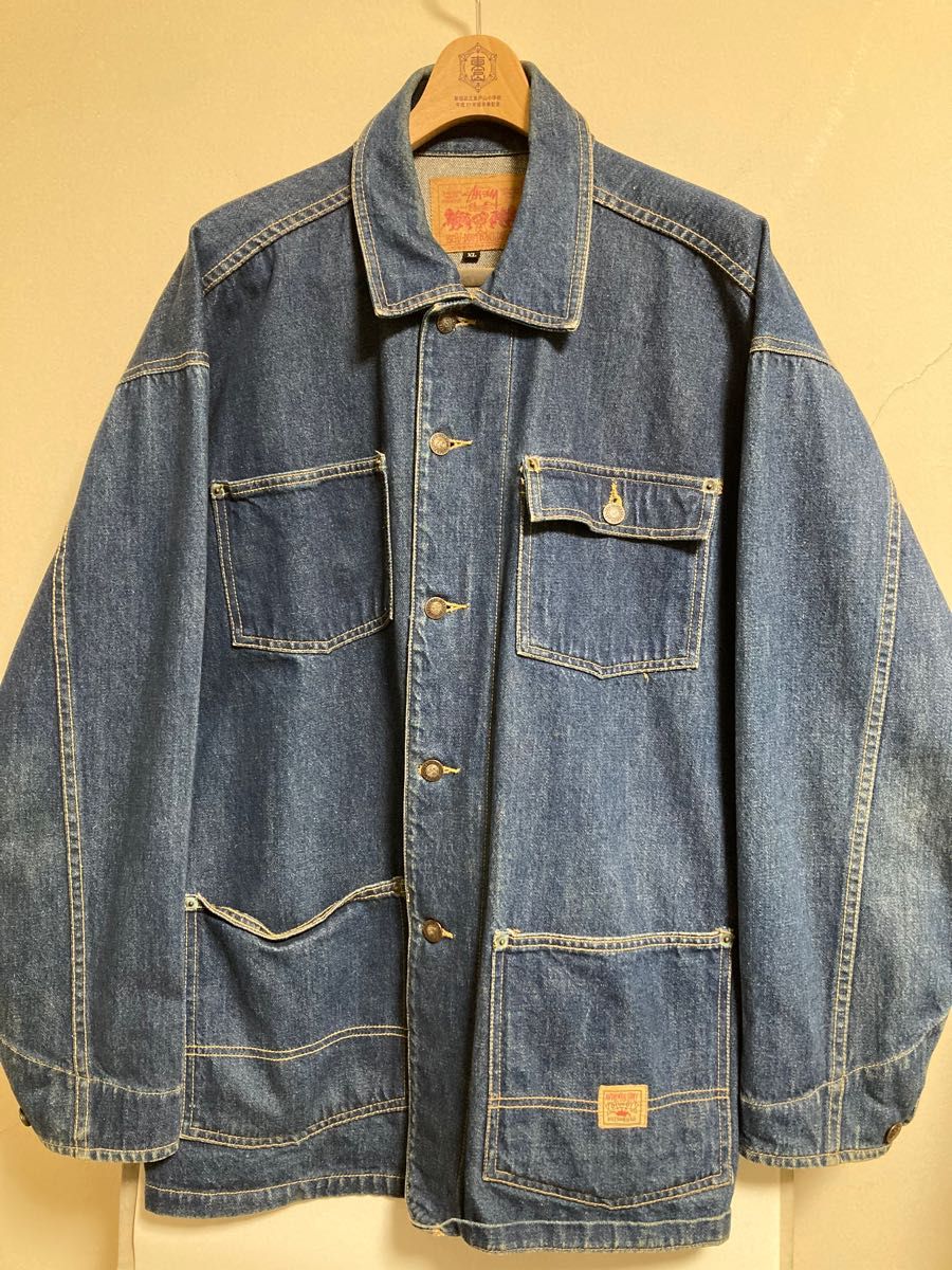 old stussy international staff 黒タグ デニム カバーオール デニム