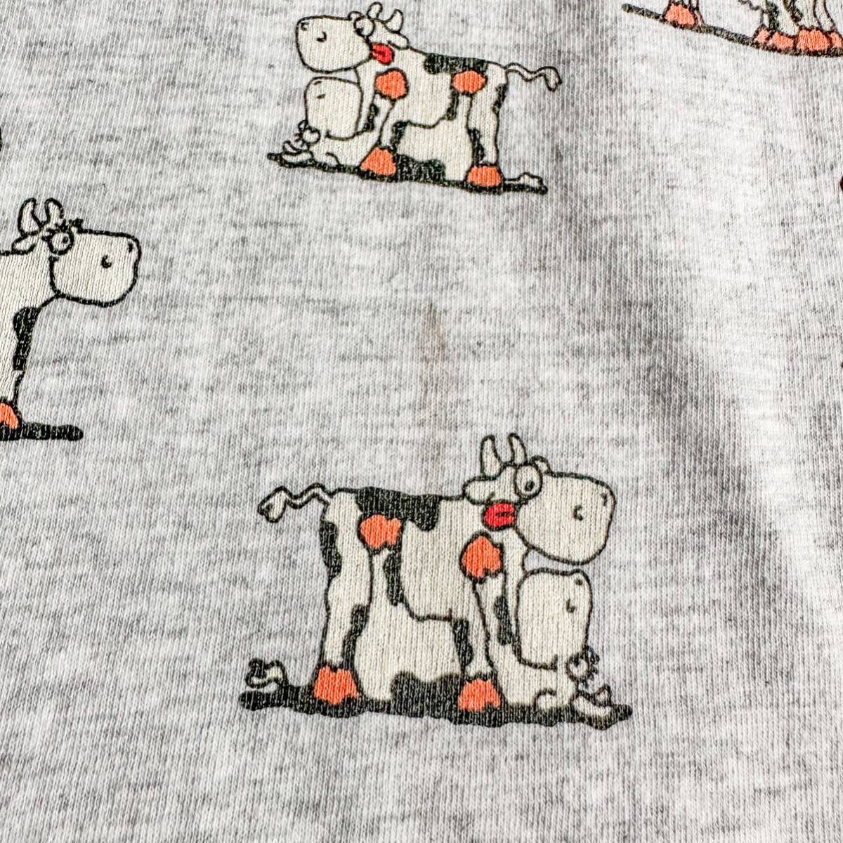 ヴィンテージ 90s USA製 牛 動物プリント 四十八手 エロTシャツ tee