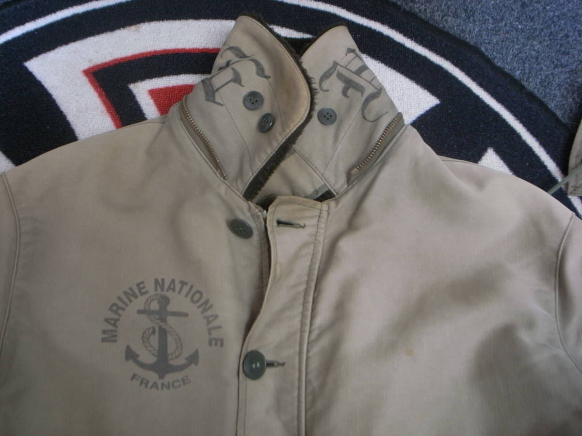 フランス軍 n1 navy デッキジャケット size m marine nationale