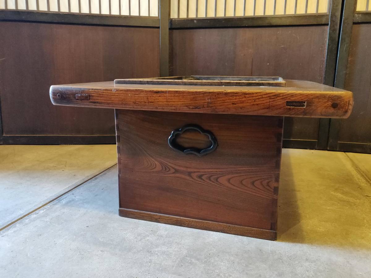 長火鉢 箱火鉢 小型 囲炉裏 木製 アンティーク 2 | normanhubbard.com