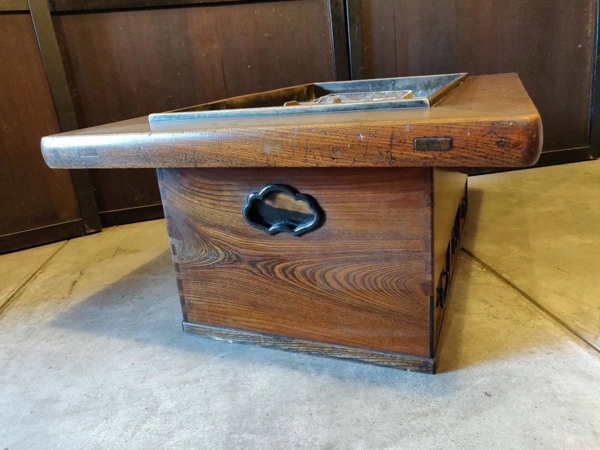 長火鉢 箱火鉢 小型 囲炉裏 木製 アンティーク 2 | normanhubbard.com