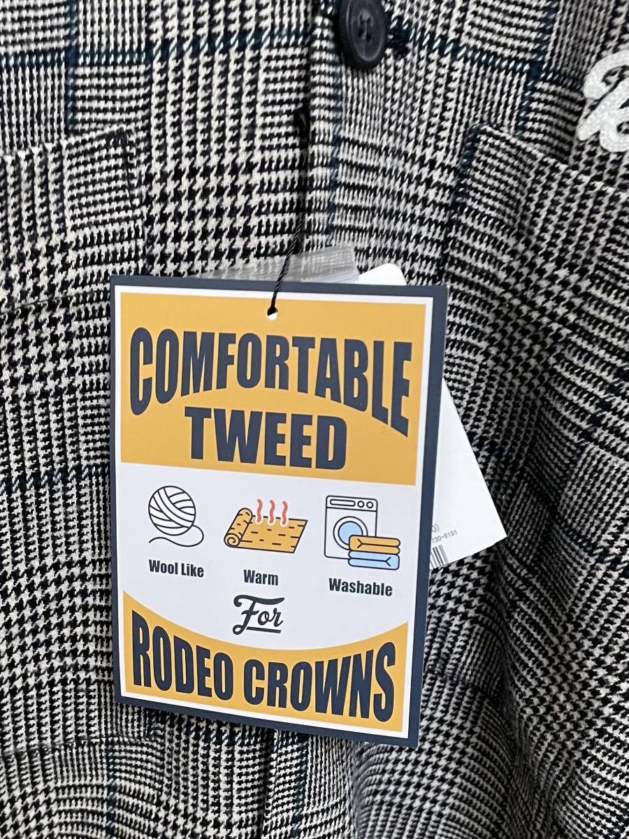 タグ付き 未使用品 RODEO CROWNS ロデオクラウンズ コットン ツイード ジャケット size L_画像3