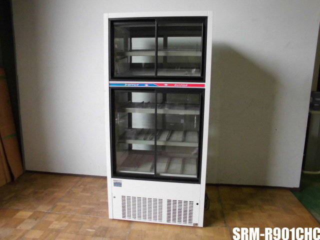  used kitchen Panasonic vertical business use HOT&COLD cold temperature heating refrigerating showcase many step 5 step SAR-R901CHC 100V 554L Pas s Roo caster lighting 