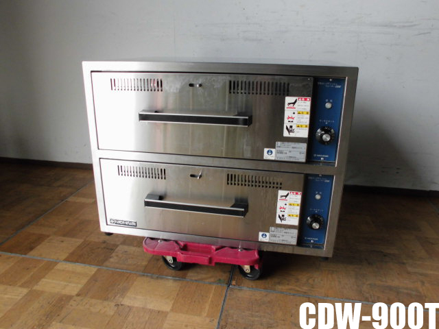 中古厨房 業務用 ニチワ 卓上 電気 カップ ディッシュウォーマー CDW-900T 100V ドロアータイプ 2段 W750×D565×H570mm_画像1