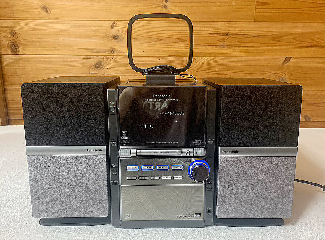 Q943】パナソニック/Panasonic/MDステレオシステム/SA-PM77MD/CD・MD