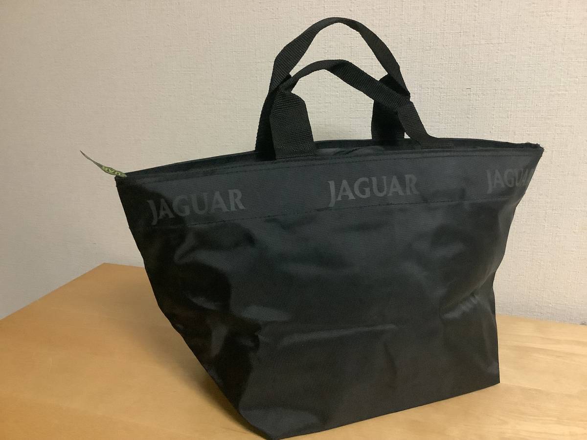  beautiful goods JAGUAR Jaguar fastener tote bag black nylon made Cart ba ground bag 43cm free shipping 