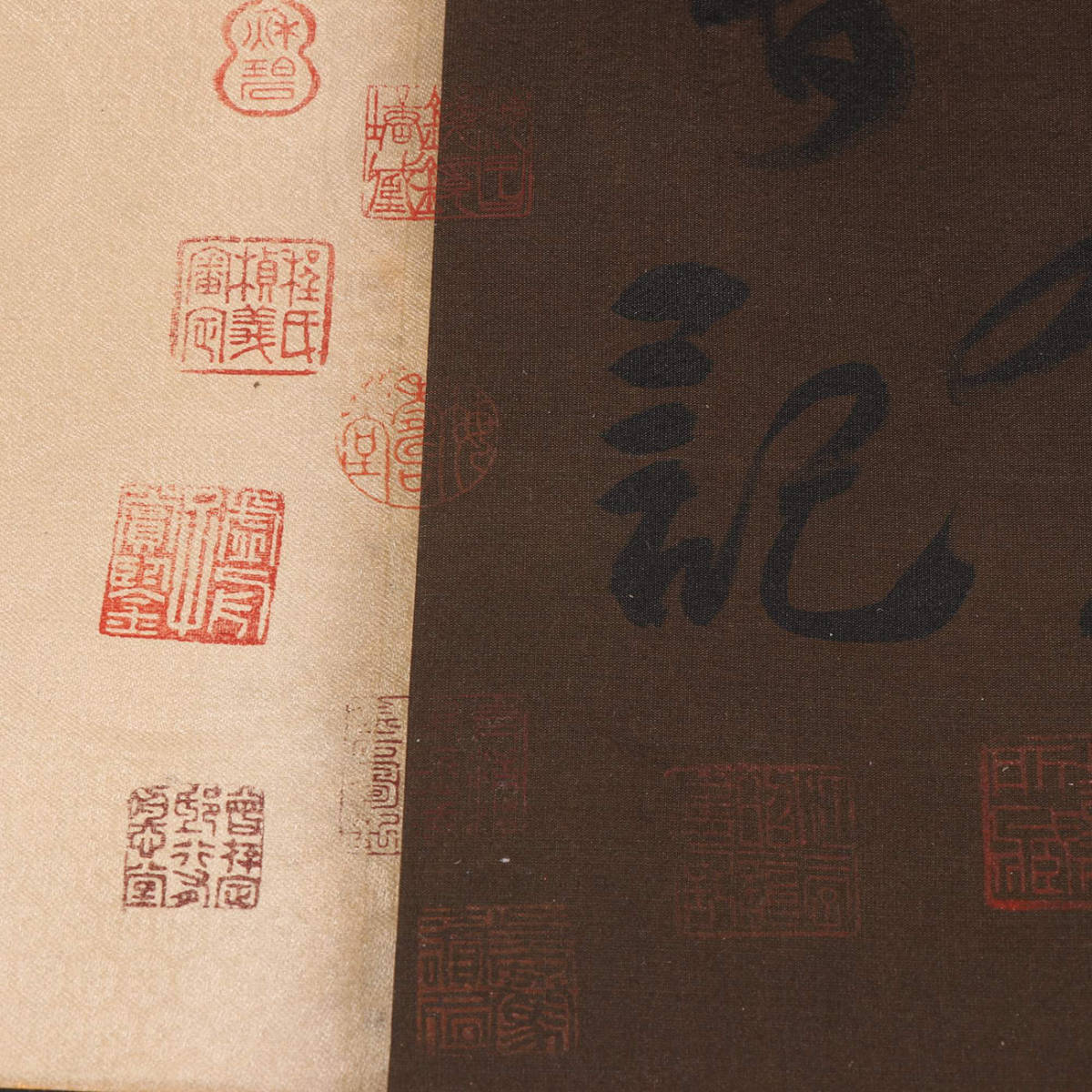 ▽鴻▽古書道【唐朝時代・白居易筆・行書書法手巻】 真筆肉筆 絹本