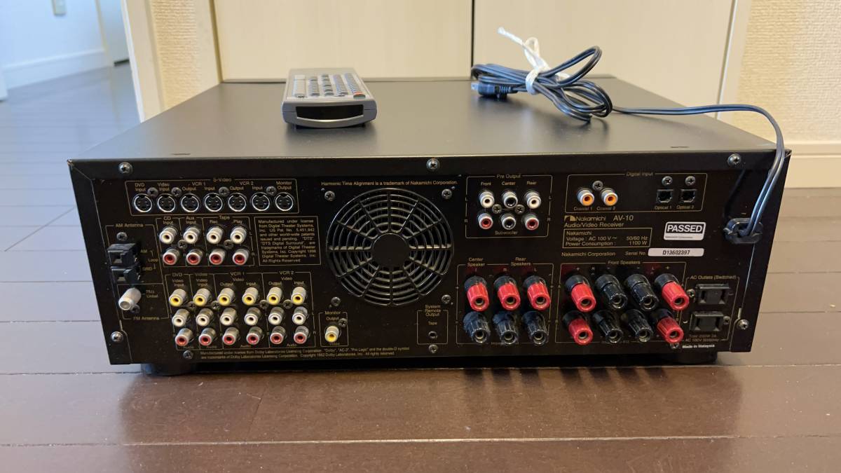 Nakamichi AV-10 AudioVisualRecever ナカミチ AVレシーバー Nakamichi AV-10 AudioVisualRecever ナカミチ AVレシーバー