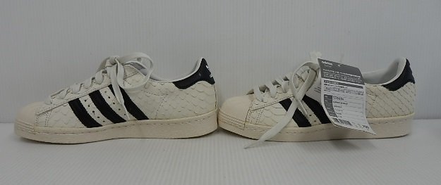 タグ付！adidas アディダス SUPERSTAR 80s W S76414 うろこ素材 ブラック＆ホワイト size:23cm 囗T巛_画像3