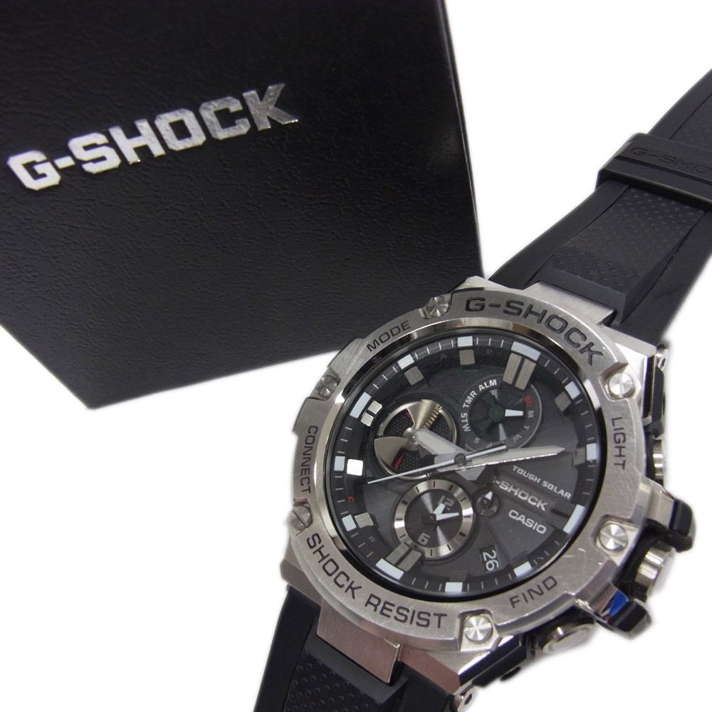 か行 美品 定価○Gショック 腕時計 タフソーラー CASIO G-SHOCK G-STEEL GST-B100-1AJF ジーショッ 人気特売 