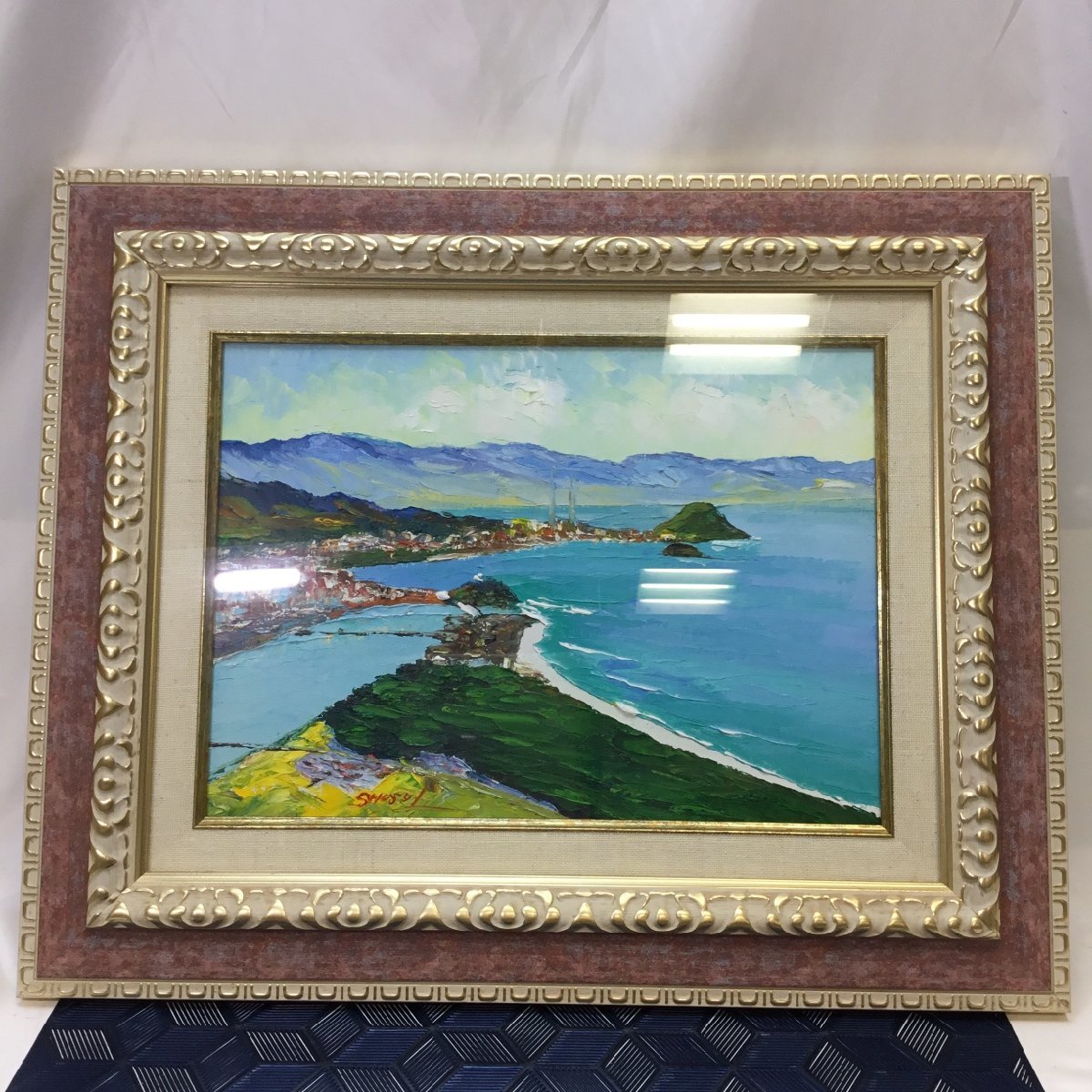 中古/現状品/CH】《真作》内山秀水 風景画 油絵 絵画 美術品 油彩 佐賀