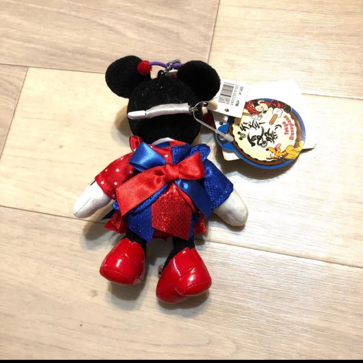 ミッキーミニー ディズニーランド ぬいぐるみバッジ