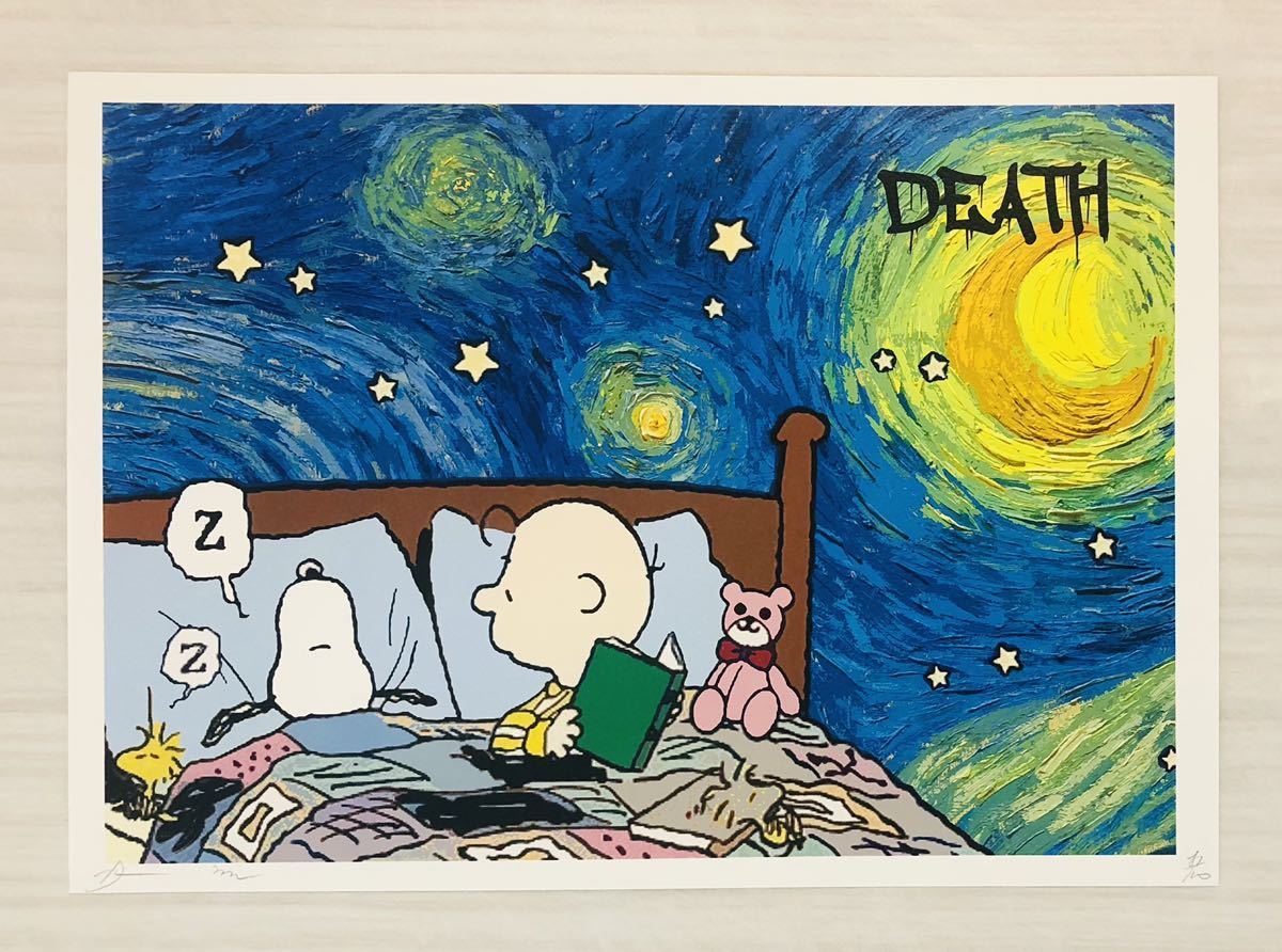 death nyc世界限定100枚 スヌーピー PEANUTS ゴッホ 星月夜-