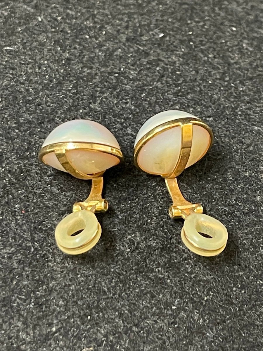 KF0505-67I 金具K18刻印あり パール イヤリング ゴールド色 真珠 アクセサリー 耳飾り 装飾品 服装小物の画像5