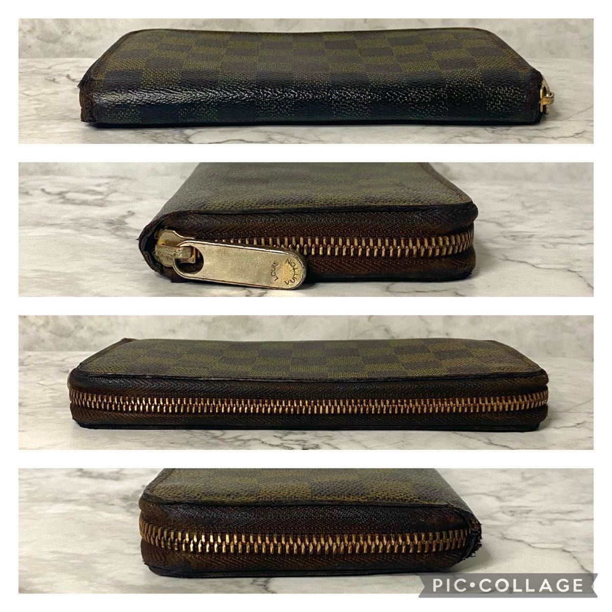 不織布付き】良品 ルイヴィトン ダミエ ジッピーウォレット 長財布