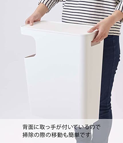山崎実業(Yamazaki) ダストボックス & サイドテーブル ホワイト W38×D18.5×H45cm タワー tower ゴミ箱 ナイトテ_画像5