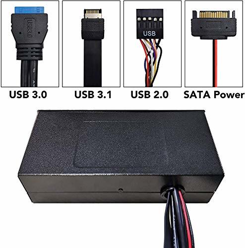 EZDIY-FAB 5.25インチベイPCフロントパネル内蔵型カードリーダー、USB 3.1 Gen2 Type-Cポート、USB 3.0コン_画像4