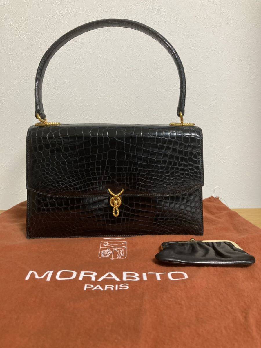MORABITO モラビト プリンセス クロコダイルツイスト金具 ハンドバック
