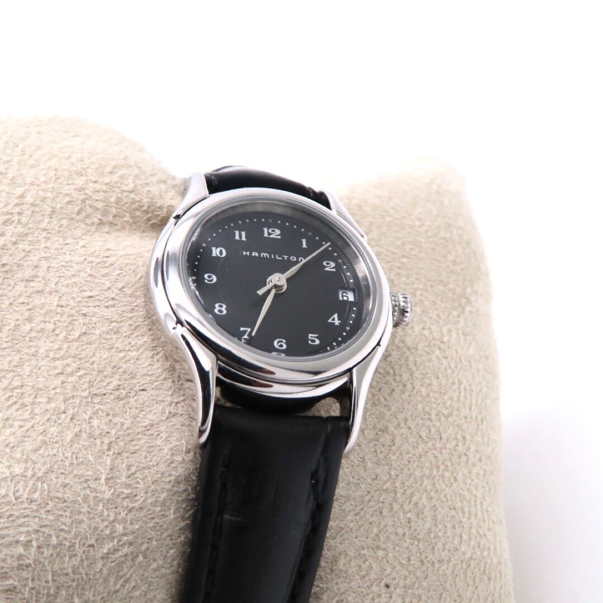 美品 021110 HAMILTON ハミルトン 時計 ブラック レディース