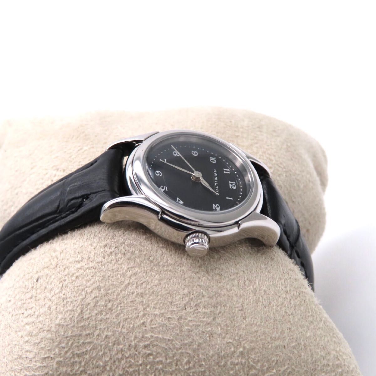 美品 021110 HAMILTON ハミルトン 時計 ブラック レディース