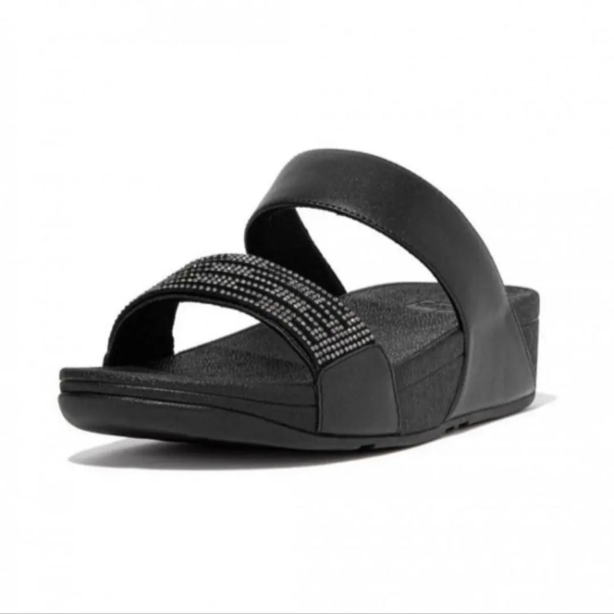 FITFLOP オールブラックLULU LACRY LE SL スライドサンダル