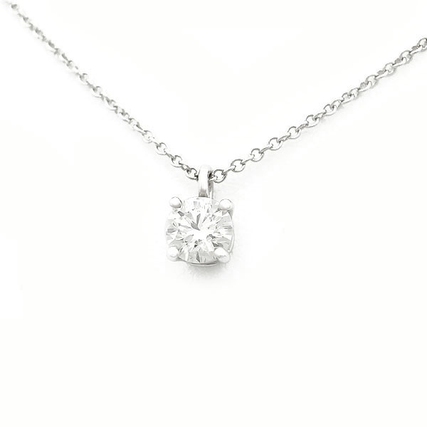 【緑屋質屋】ティファニー ソリティア ダイヤ ネックレス ダイヤスタッドネックレス0.42ct I VVS1 3EX【中古】