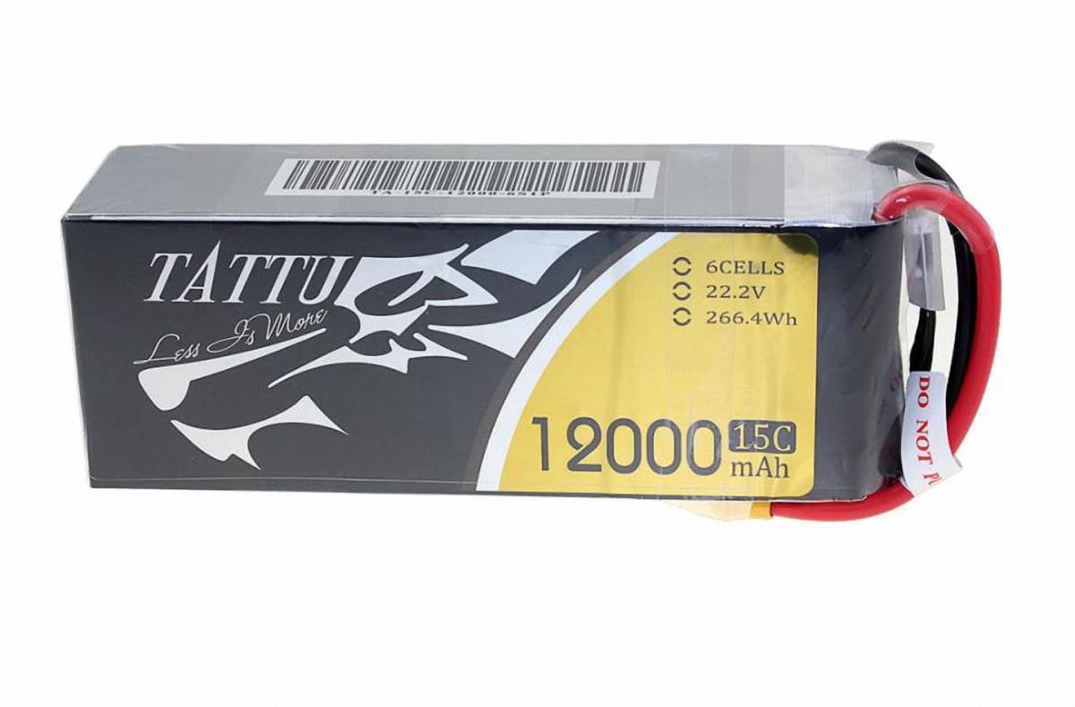 ドローン用 Tattuh リポバッテリー 12000mAh 22.2V 15C 6S1P Lipo Smart Battery　国内発