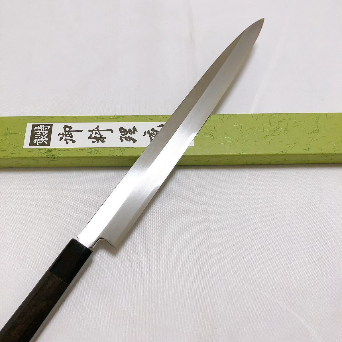 堺打刃物】銀三鋼 柳刃300mm 尺寸 黒檀八角水牛柄 和包丁 | perikanan